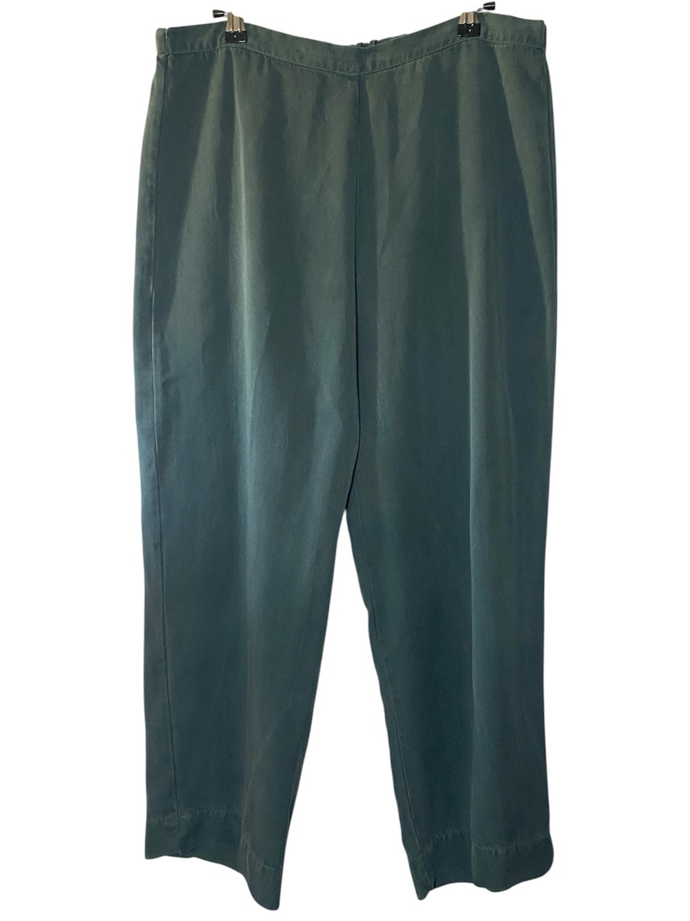 Bryn Walker Pull On Pants Small Green 100% Tencel Lagenlook Boho Chic Beach USA